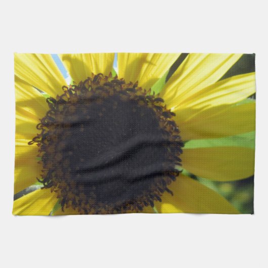 Gele zonnebloem theedoek (Horizontaal)