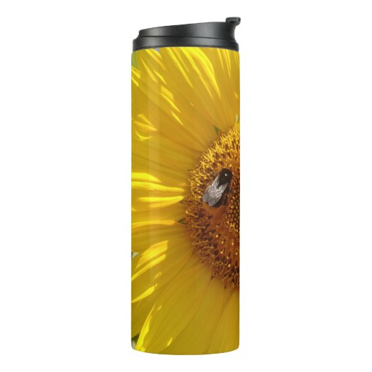 Gele zonnebloem thermosbeker (Gedraaid links)