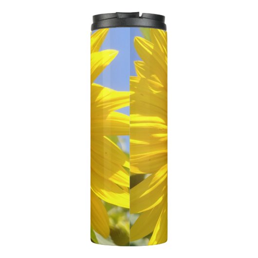 Gele zonnebloem thermosbeker (Achterkant)