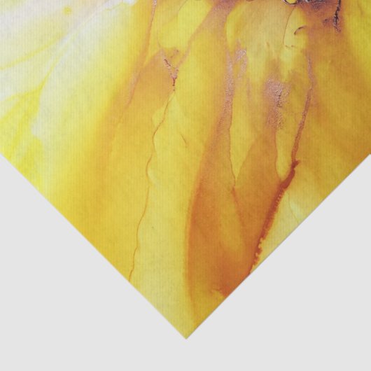 Gele zonnebloem tissuepapier (Detail)