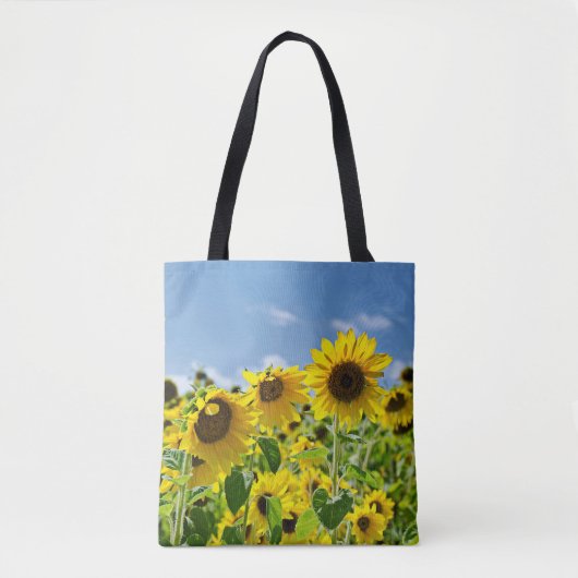Gele zonnebloem tote bag (Voorkant)