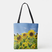 Gele zonnebloem tote bag (Achterkant)