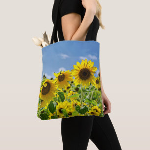 Gele zonnebloem tote bag