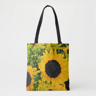 Gele zonnebloem tote bag
