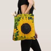 Gele zonnebloem tote bag (Dichtbij)