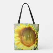 Gele zonnebloem tote bag (Achterkant)
