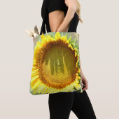 Gele zonnebloem tote bag (Dichtbij)