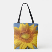 Gele zonnebloem tote bag (Achterkant)