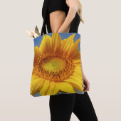 Gele zonnebloem tote bag (Dichtbij)