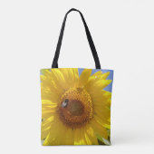 Gele zonnebloem tote bag (Achterkant)