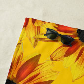 Gele zonnebloem Tuinhanddoek Strandlaken (In situ)