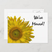 Gele Zonnebloem Verandering van de Mededeling van  Aankondigingskaart (Voorkant / Achterkant)