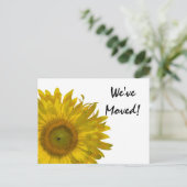 Gele Zonnebloem Verandering van de Mededeling van  Aankondigingskaart (Staand voorkant)