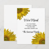 Gele Zonnebloem Verandering van de Mededelingen va Aankondiging (Voorkant / Achterkant)