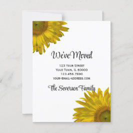 Gele Zonnebloem Verandering van de Mededelingen va Aankondiging