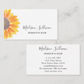 Gele zonnebloem, Visitekaartje (Voorkant / Achterkant)