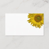 Gele zonnebloem visitekaartje (Achterkant)