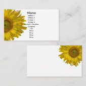Gele zonnebloem visitekaartje (Voorkant / Achterkant)