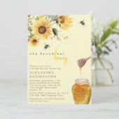 Gele zonnebloem vond ze haar Vrijgezellenfeest Kaart (Staand voorkant)