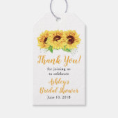 Gele zonnebloem Vrijgezellenfeest Dank u wel Cadeaulabel (Voorkant)