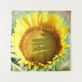 Gele zonnebloem wandkleed (Voorkant (horizontaal))