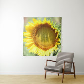 Gele zonnebloem wandkleed (In situ)