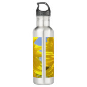 Gele zonnebloem waterfles  (Achterkant)