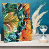 Gele zonnebloem waterverf, origineel kunstschilder fotoplaat (Zijkant)