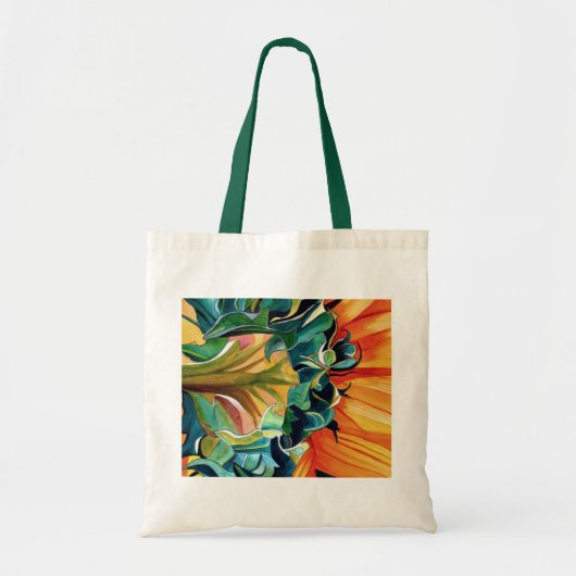 Gele zonnebloem waterverf, origineel kunstschilder tote bag (Voorkant)