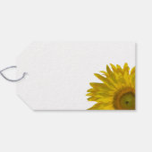 Gele Zonnebloem Weddenschap Dank je wel Cadeaulabel (Achterkant Horizontaal)