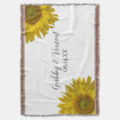 Gele zonnebloem Weddenschap Deken (Voorkant Verticaal)
