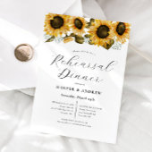 Gele zonnebloem Weduwrepeater Dinner Kaart