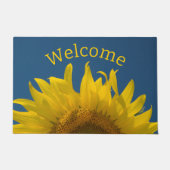 Gele zonnebloem Welkomstwoord Deurmat (Voorkant)