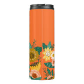 Gele Zonnebloem Wilde bloemen en Butterflies Thermosbeker (Achterkant)