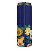  Gele Zonnebloem Wilde bloemen en Butterflies Thermosbeker (Achterkant)