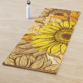 Gele zonnebloem. yogamat