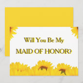 Gele Zonnebloem... zal je mijn erfgenaam zijn. Kaart (Voorkant / Achterkant)