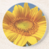 Gele zonnebloem zandsteen onderzetter (Voorkant)