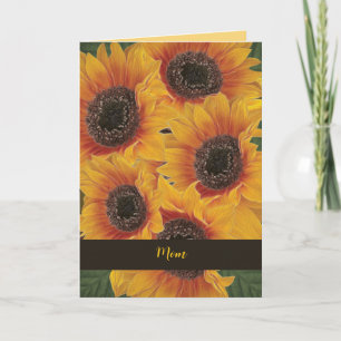 Gele Zonnebloem Ziel Moederdagkaart Kaart