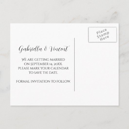 Gele Zonnebloem Zombruiloft Aankondigingskaart (Achterkant)