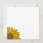 Gele Zonnebloem Zombruiloft Kaart (Achterkant)