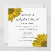 Gele Zonnebloem Zombruiloft Kaart (Voorkant)