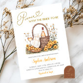 Gele Zonnebloem Zomer Picknick Vrijgezellenfeest Kaart