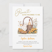 Gele Zonnebloem Zomer Picknick Vrijgezellenfeest Kaart (Voorkant)