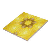 Gele zonnebloem - zuidwestmozaïek tegeltje (Zijkant)