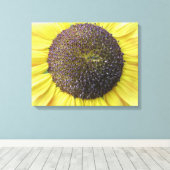 Gele zonnebloemcanvas afdrukken (Insitu (Houten vloer))