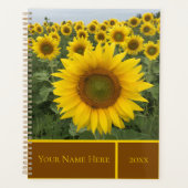 Gele zonnebloemen Aangepast Planner (Voorkant)