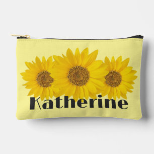 Gele Zonnebloemen Aangepaste Naam Etui