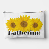 Gele Zonnebloemen Aangepaste naam Wit Etui (Achterkant)