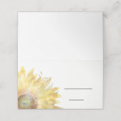 Gele Zonnebloemen Aquarel Plaatskaartje (Buitenkant ongevouwen)